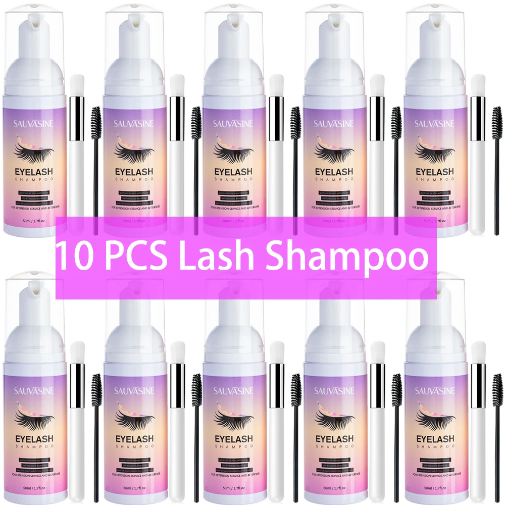 Eyelash Extension Wash Kit - 5/10PCS 50ML Estensione Delle Ciglia Shampoo