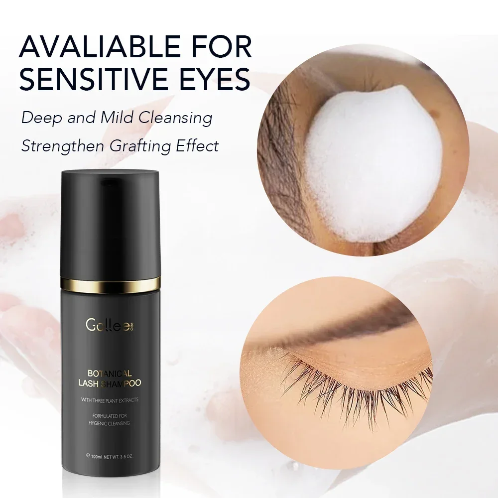 Eyelash Extension Wash Kit - Gollee 100ml Mousse detergente prima dell'estensione