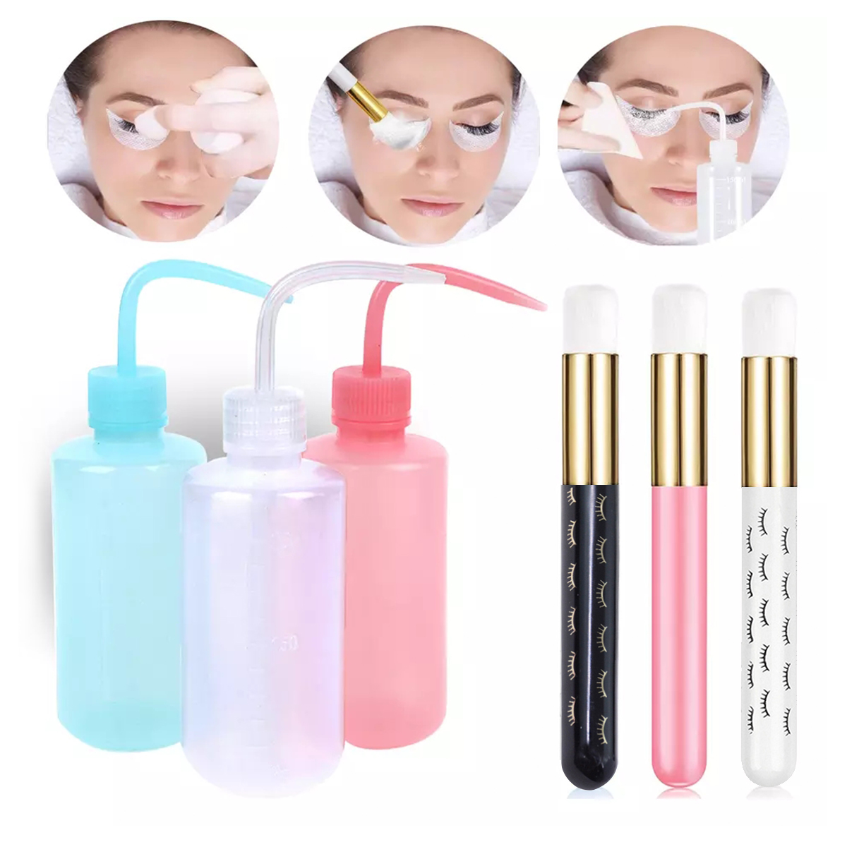 Eyelash Extension Wash Kit - Bottiglia per la pulizia dell'estensione delle