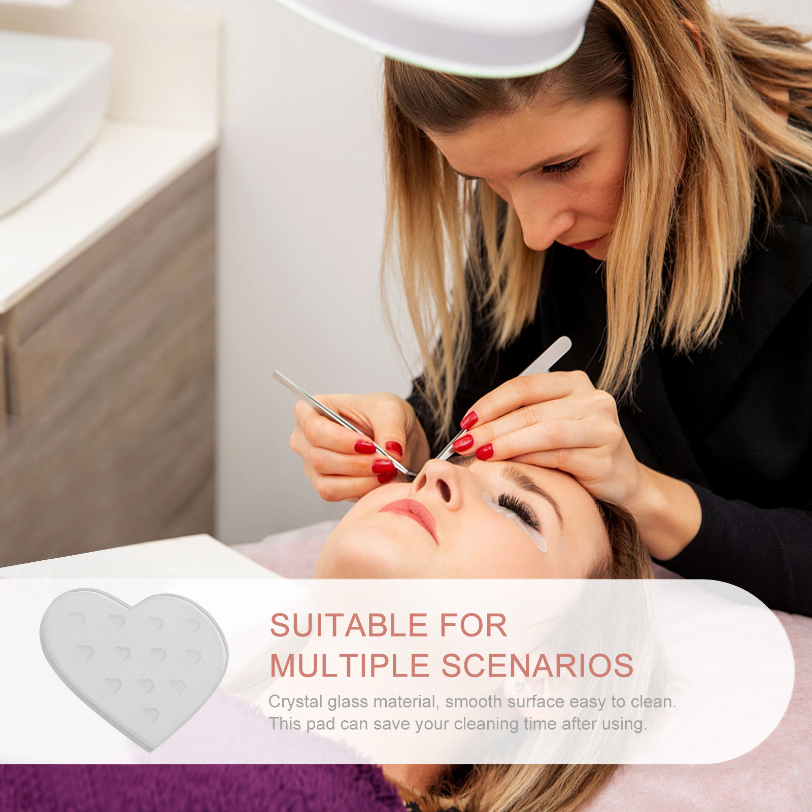 Piastra a Cuore in Vetro per I - Eyelash Extension Is Safe recensione e prezzo