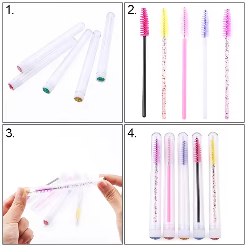 Tubo per spazzole per ciglia c - Eyelash Extension Vendor recensione e prezzo